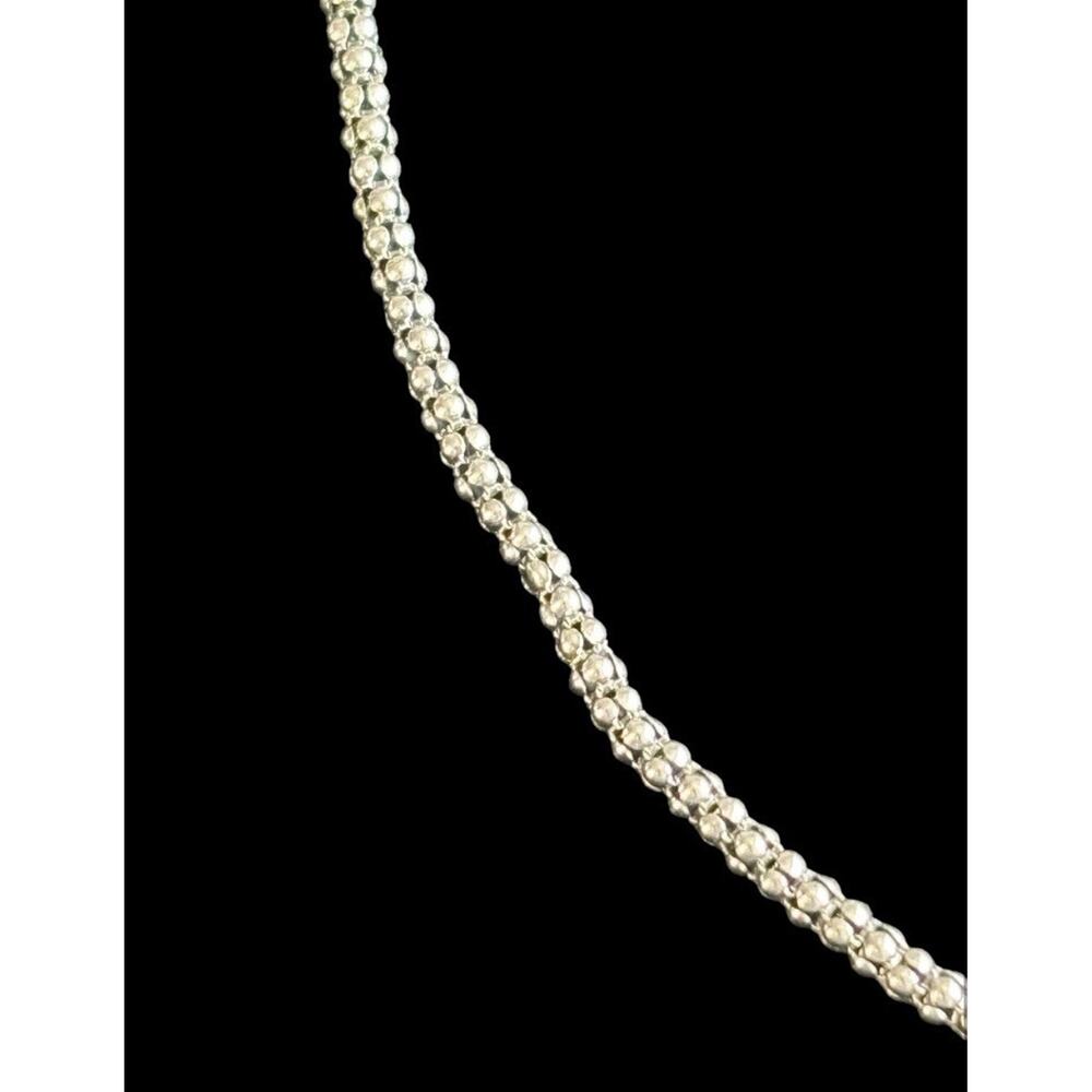 18” Sterling Silver Popcorn Link Chain Necklace 925 2mm Wide 3.0g - Picture 3 of 6